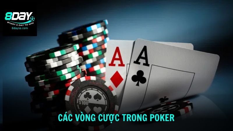 Chi tiết các vòng cược trong game casino Poker online
