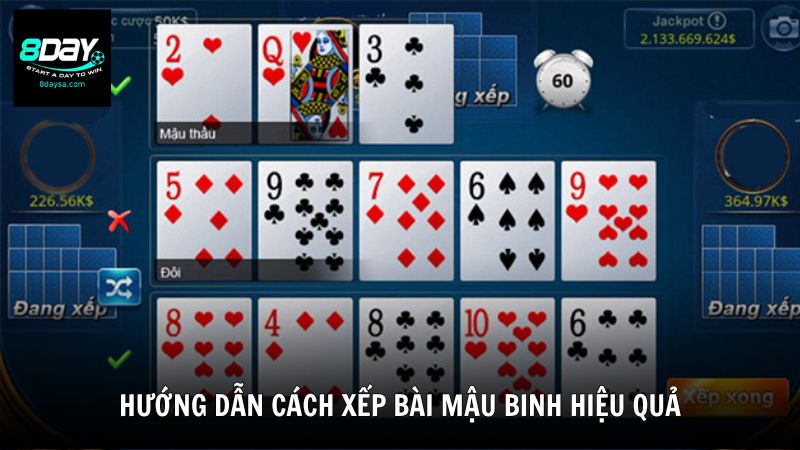 Hướng dẫn cách xếp bài Mậu Binh hiệu quả