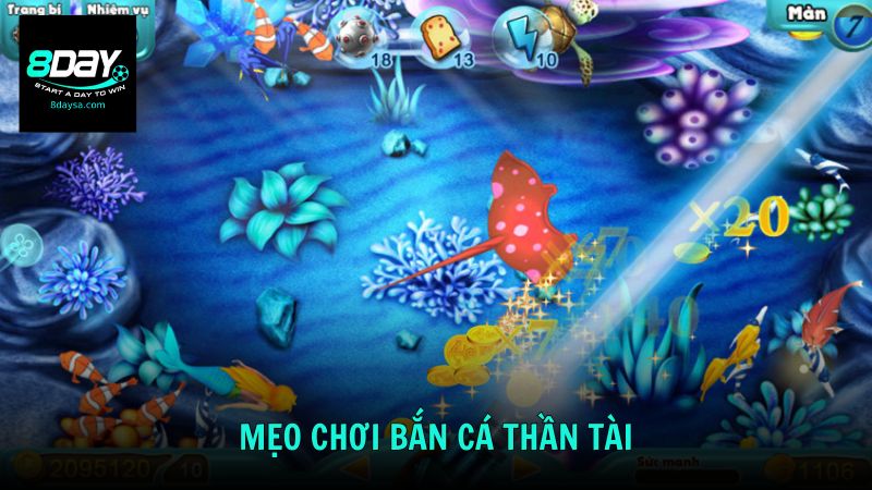 Mẹo chơi bắn cá thần tài hiệu quả từ cao thủ 8DAY